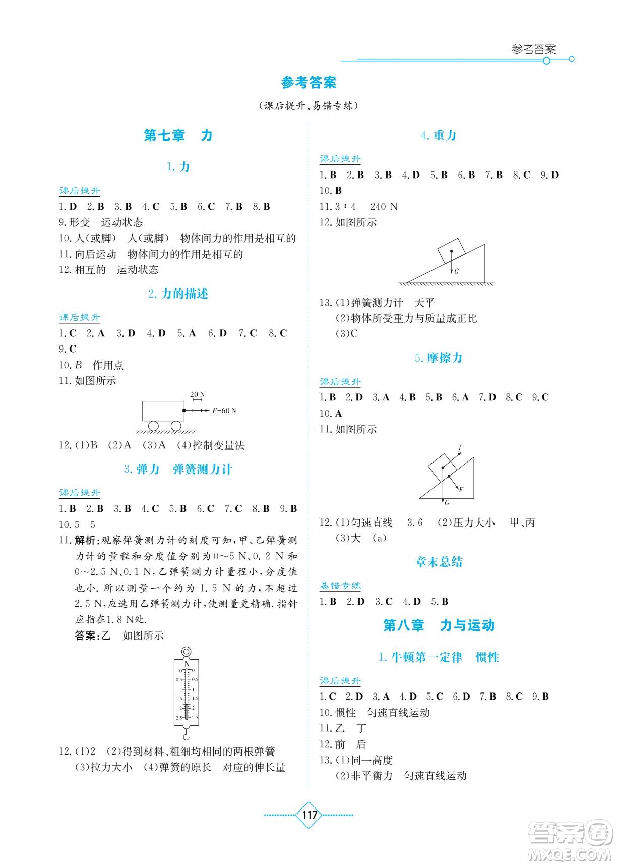 湖南教育出版社2022學(xué)法大視野八年級(jí)物理下冊(cè)教育科學(xué)版答案