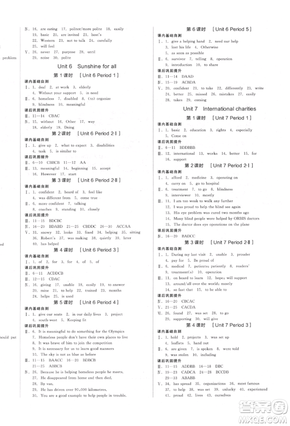 北京時代華文書局2022全品學(xué)練考聽課手冊八年級英語下冊譯林牛津版徐州專版參考答案