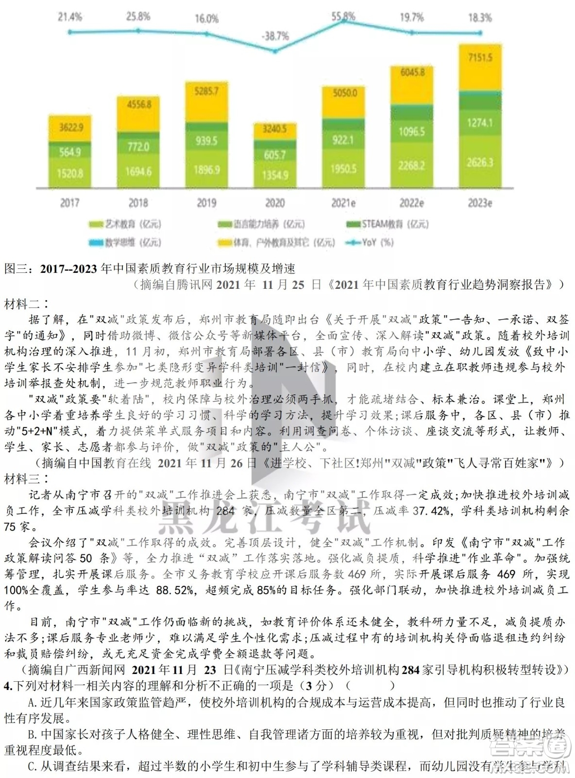 哈爾濱市第九中學(xué)校2021-2022學(xué)年度下學(xué)期開(kāi)學(xué)考試高三語(yǔ)文試題及答案