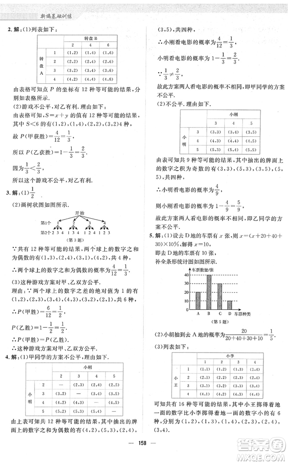 安徽教育出版社2022新編基礎(chǔ)訓(xùn)練九年級(jí)數(shù)學(xué)下冊(cè)通用版S答案