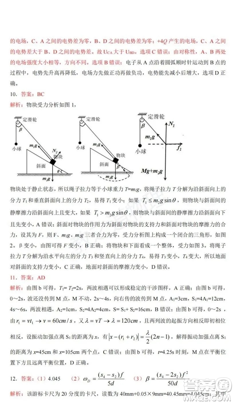 2022屆高三第二次聯(lián)合測(cè)評(píng)物理試卷及答案