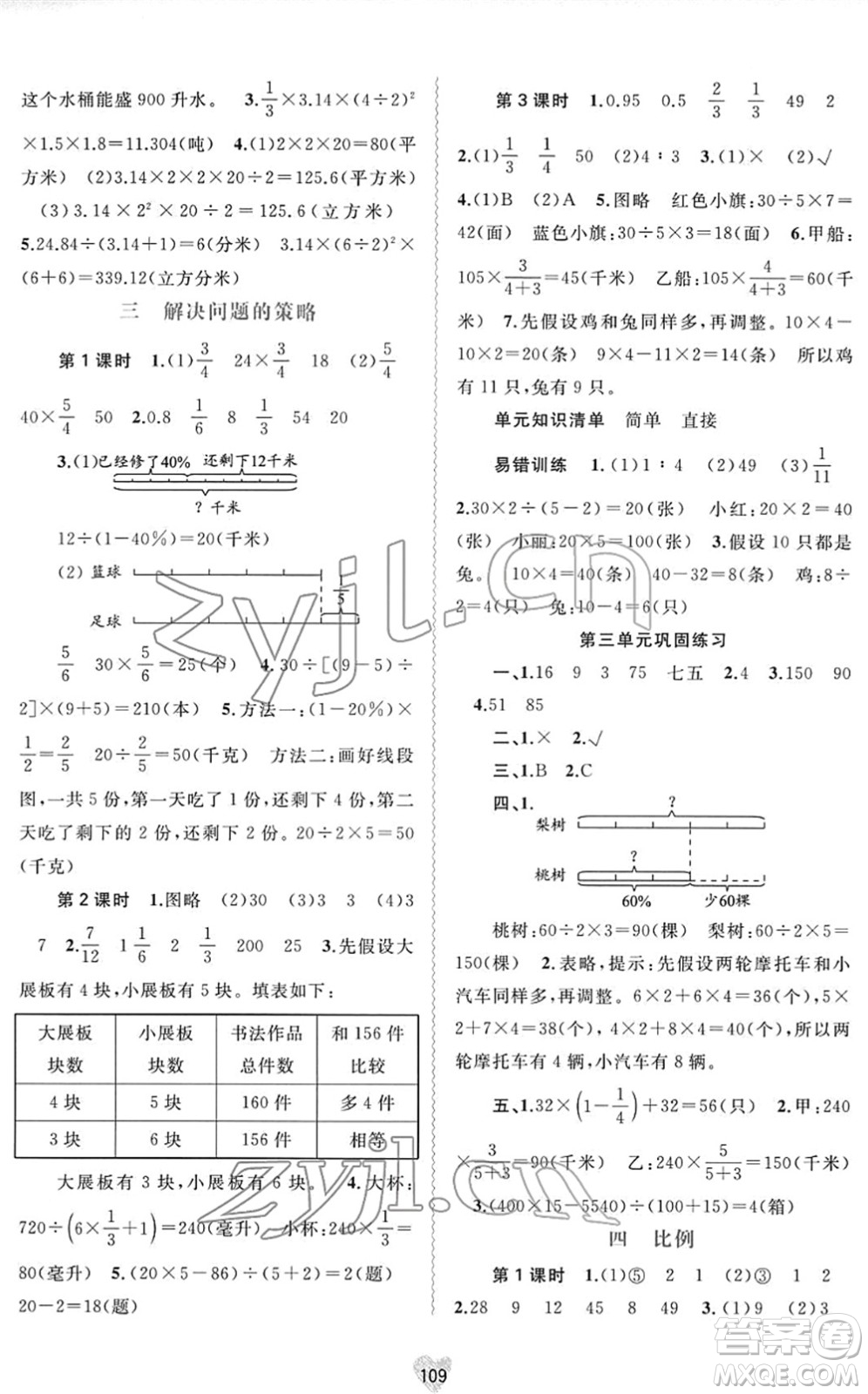 廣西教育出版社2022新課程學(xué)習(xí)與測(cè)評(píng)同步學(xué)習(xí)六年級(jí)數(shù)學(xué)下冊(cè)蘇教版答案