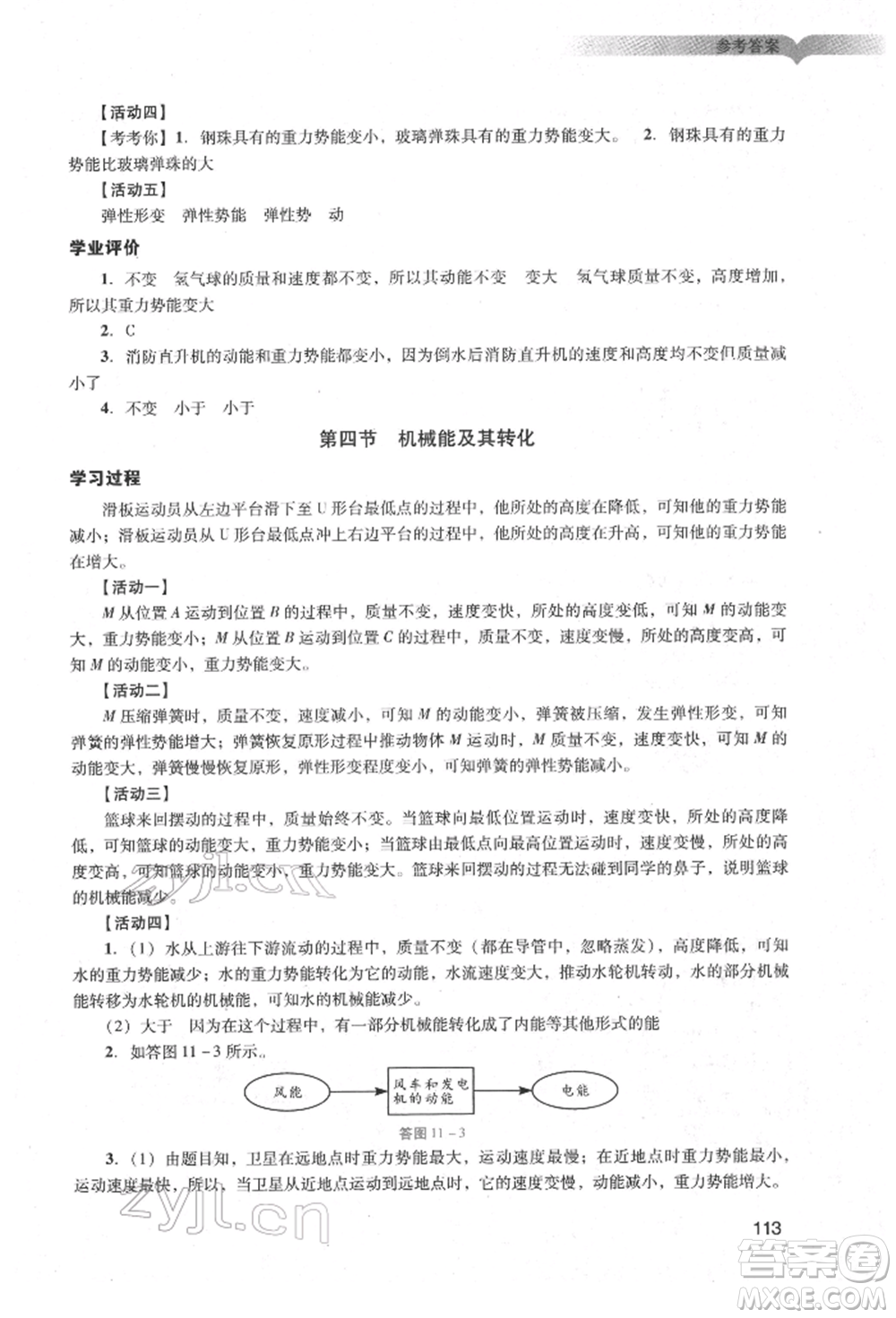 廣州出版社2022陽光學(xué)業(yè)評(píng)價(jià)八年級(jí)物理下冊人教版參考答案