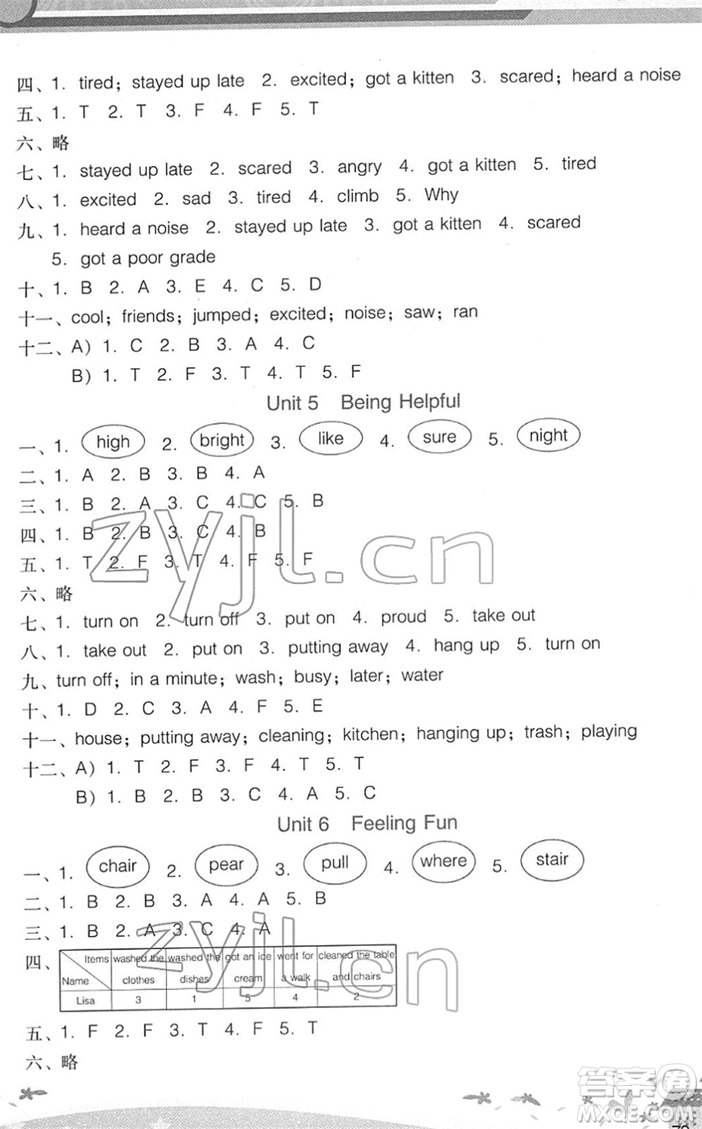 廣西師范大學(xué)出版社2022新課程學(xué)習(xí)輔導(dǎo)六年級英語下冊廣東人民版中山專版答案