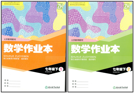 浙江教育出版社2022數(shù)學(xué)作業(yè)本七年級(jí)下冊(cè)ZH浙教版答案