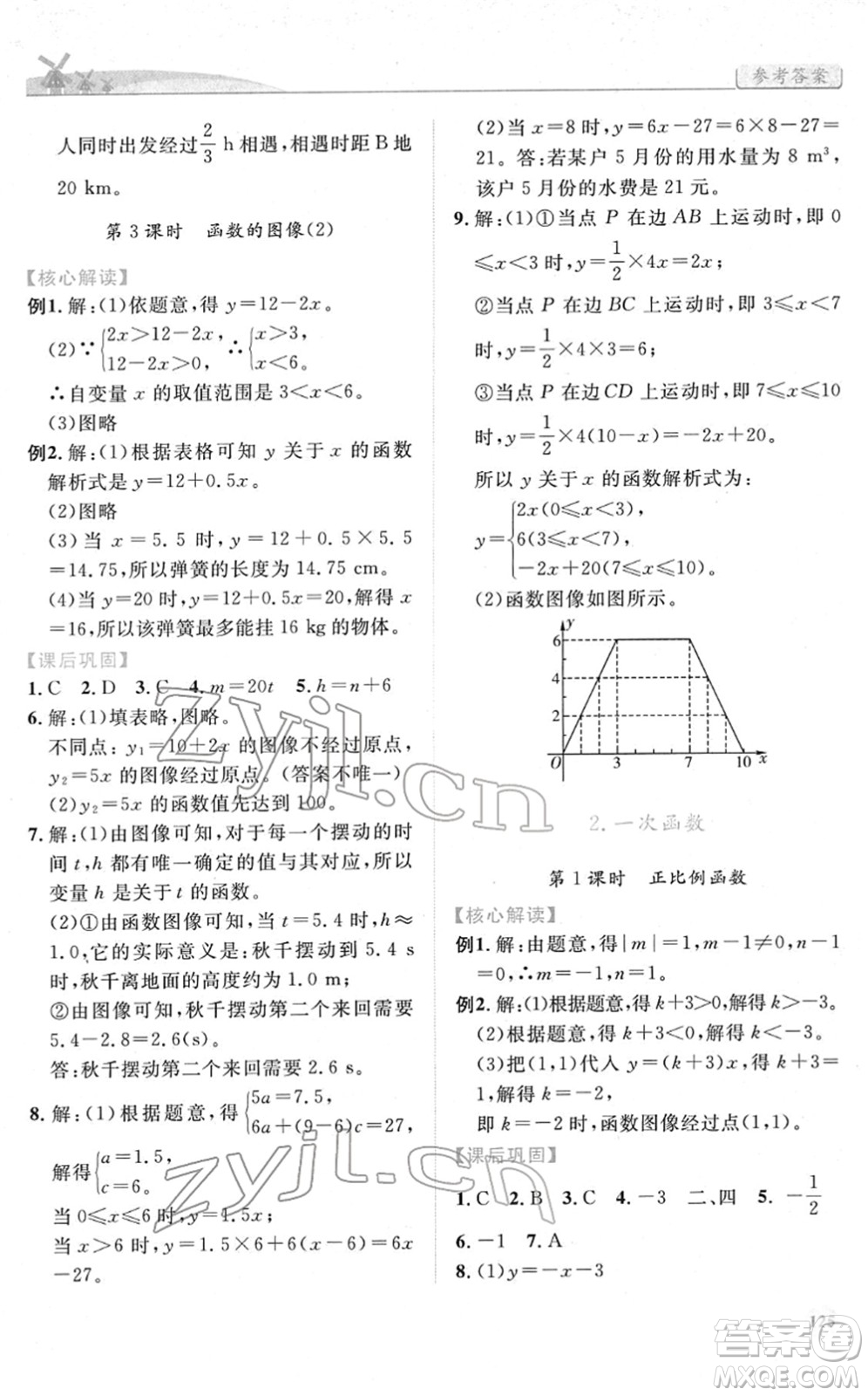 人民教育出版社2022績優(yōu)學(xué)案八年級數(shù)學(xué)下冊人教版答案