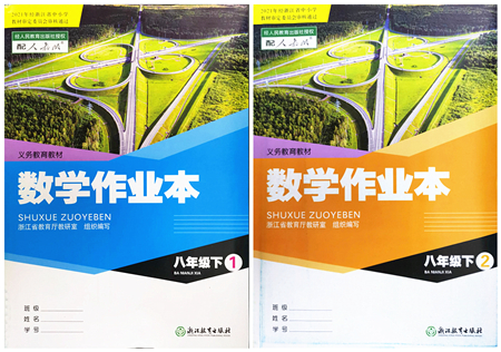 浙江教育出版社2022數(shù)學(xué)作業(yè)本八年級(jí)下冊(cè)人教版答案