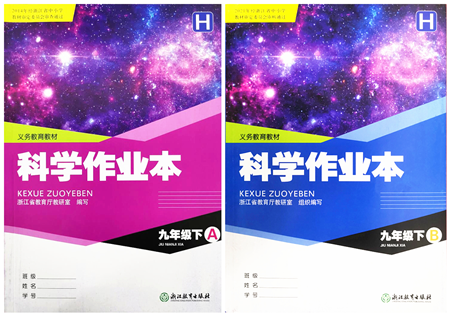 浙江教育出版社2022科學(xué)作業(yè)本九年級(jí)下冊(cè)H華東師大版AB本答案