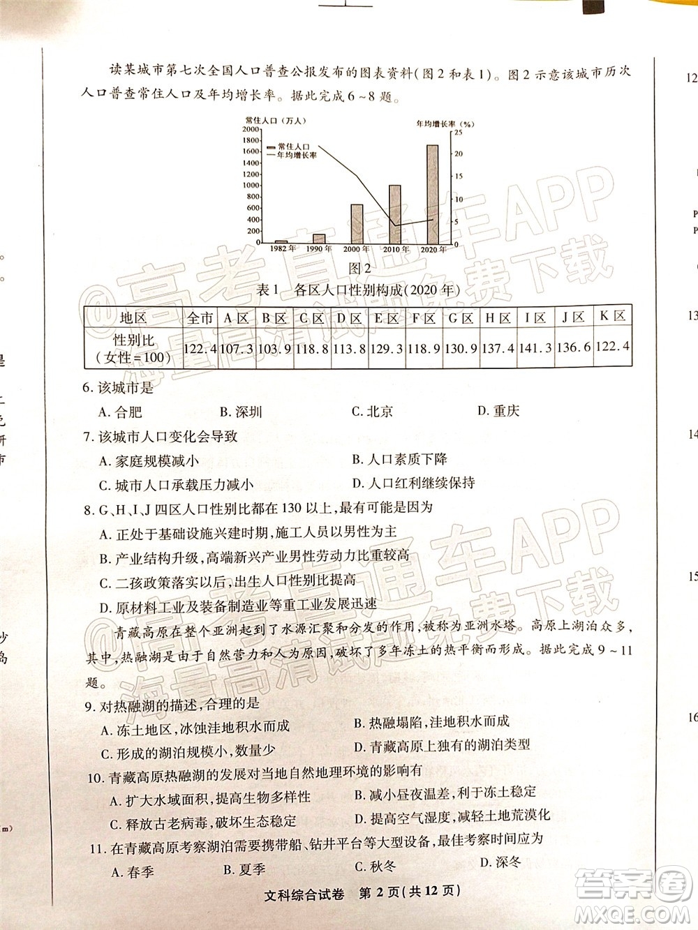 2022屆江南十校一模聯考文科綜合試題及答案