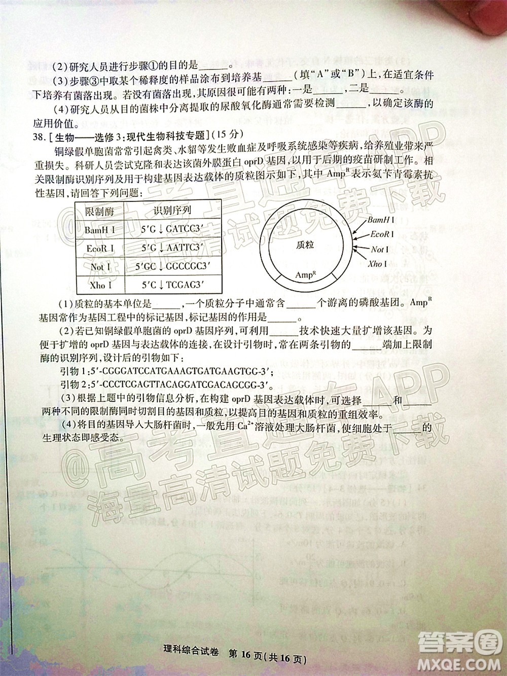 2022屆江南十校一模聯(lián)考理科綜合試題及答案