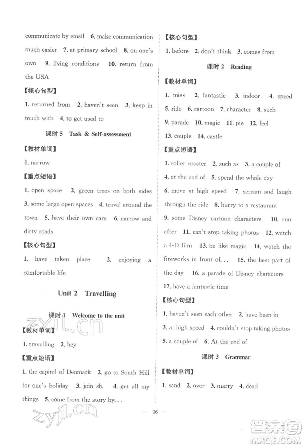 江蘇人民出版社2022創(chuàng)新課時作業(yè)本八年級英語下冊譯林版參考答案