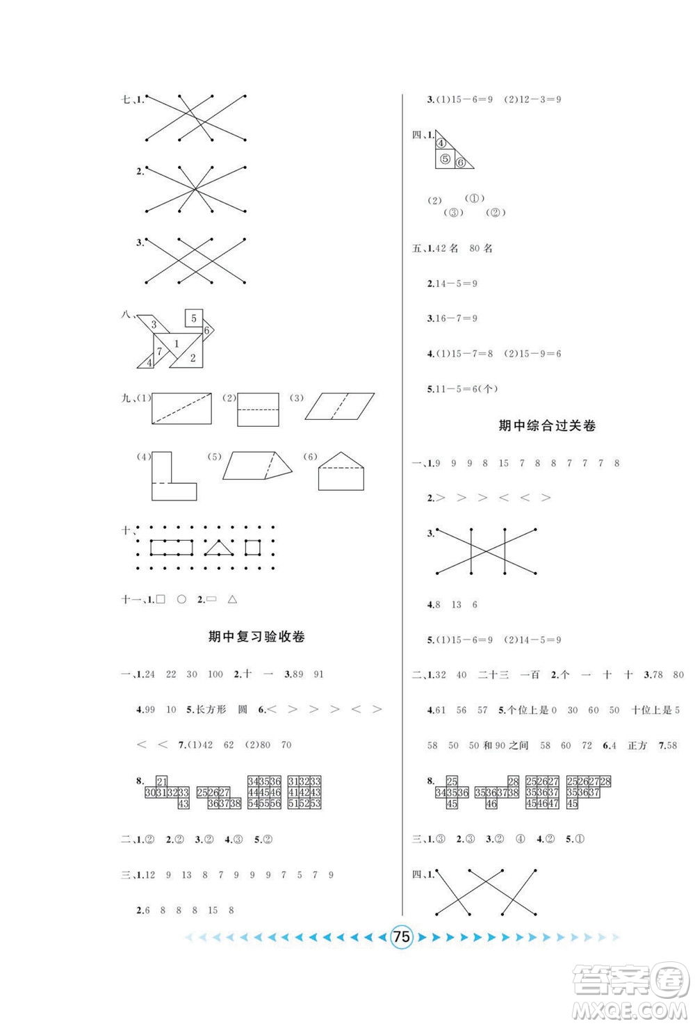 吉林出版集團股份有限公司2022優(yōu)卷總動員數(shù)學(xué)一年級下冊北師版答案