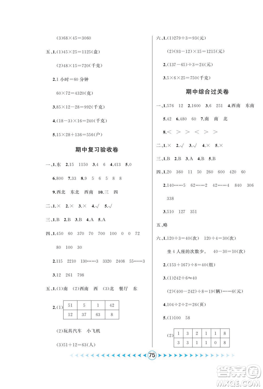 吉林出版集團(tuán)股份有限公司2022優(yōu)卷總動(dòng)員數(shù)學(xué)三年級(jí)下冊(cè)人教版答案