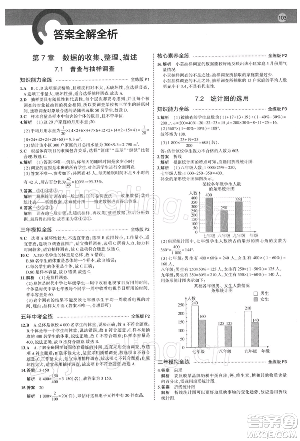 首都師范大學(xué)出版社2022年5年中考3年模擬八年級(jí)數(shù)學(xué)下冊(cè)蘇科版參考答案