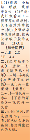 時代學習報語文周刊四年級2021-2022學年度31-34期參考答案