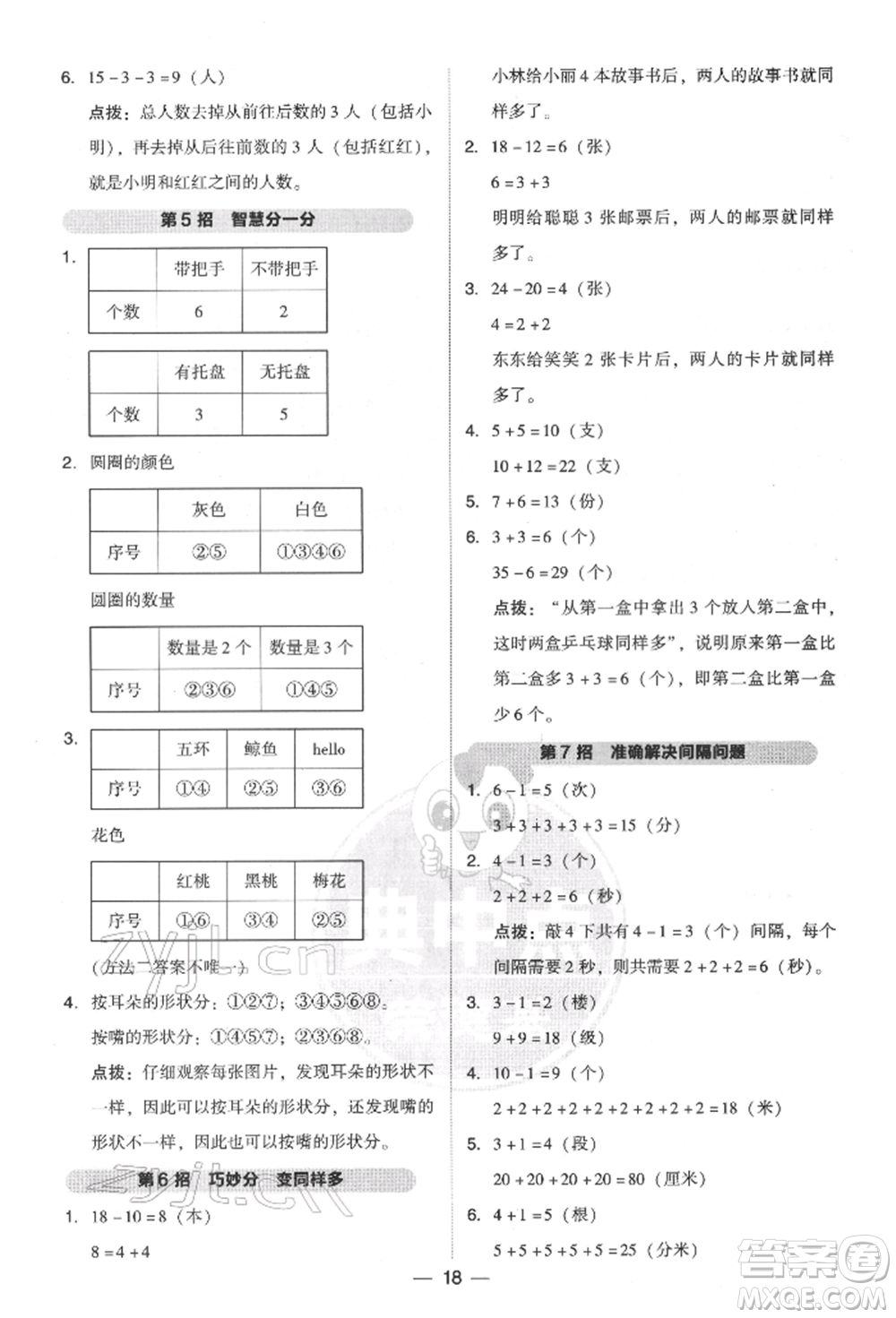 吉林教育出版社2022典中點(diǎn)綜合應(yīng)用創(chuàng)新題一年級(jí)數(shù)學(xué)下冊(cè)人教版參考答案