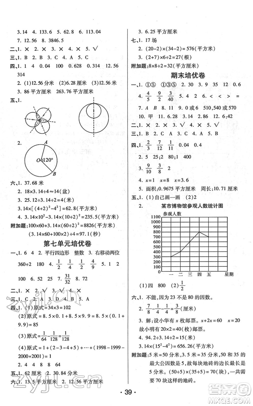 開明出版社2022黃岡同步練一日一練五年級數(shù)學下冊JS江蘇版答案