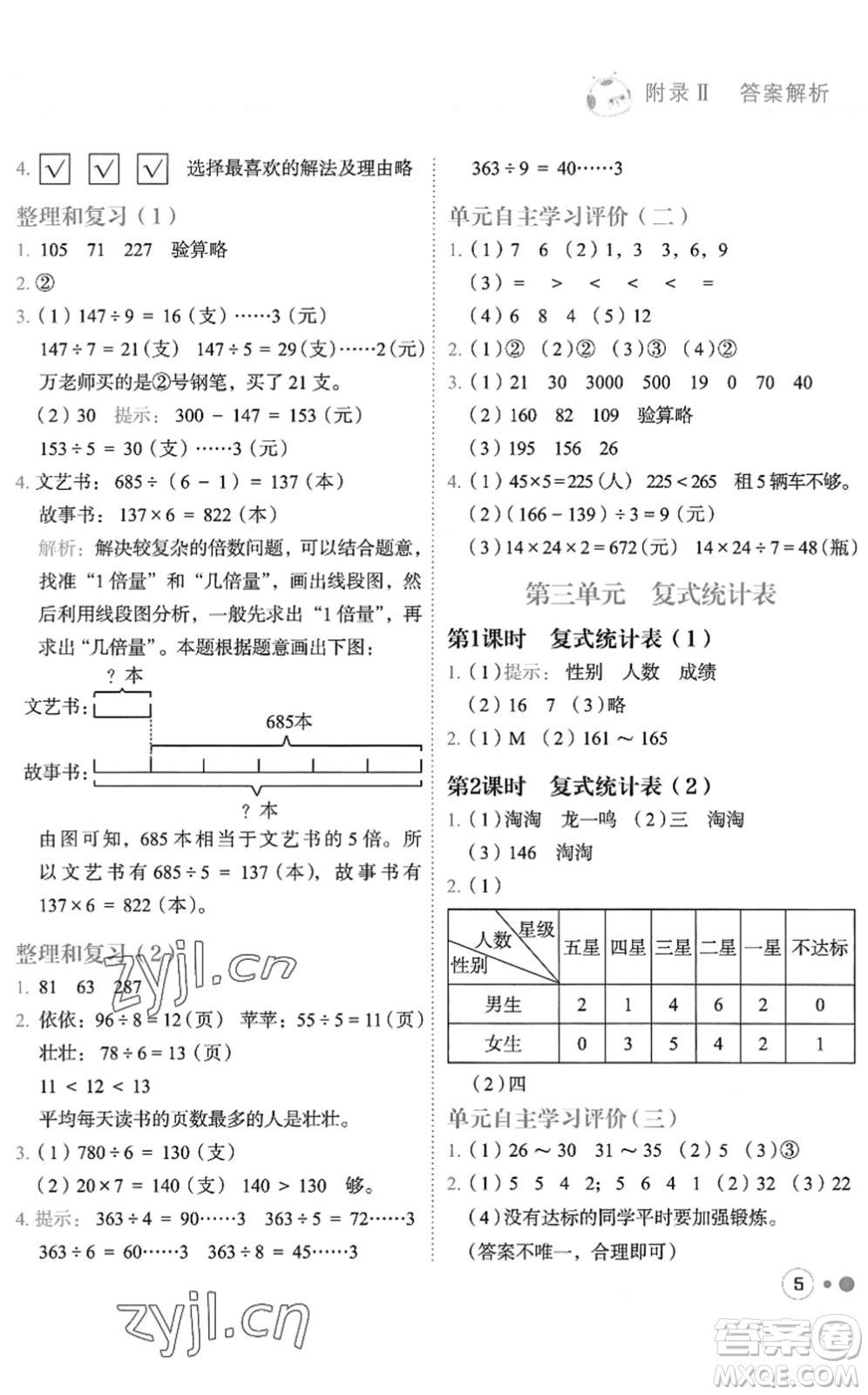 龍門書局2022黃岡小狀元練重點(diǎn)培優(yōu)同步作業(yè)三年級(jí)數(shù)學(xué)下冊(cè)R人教版答案