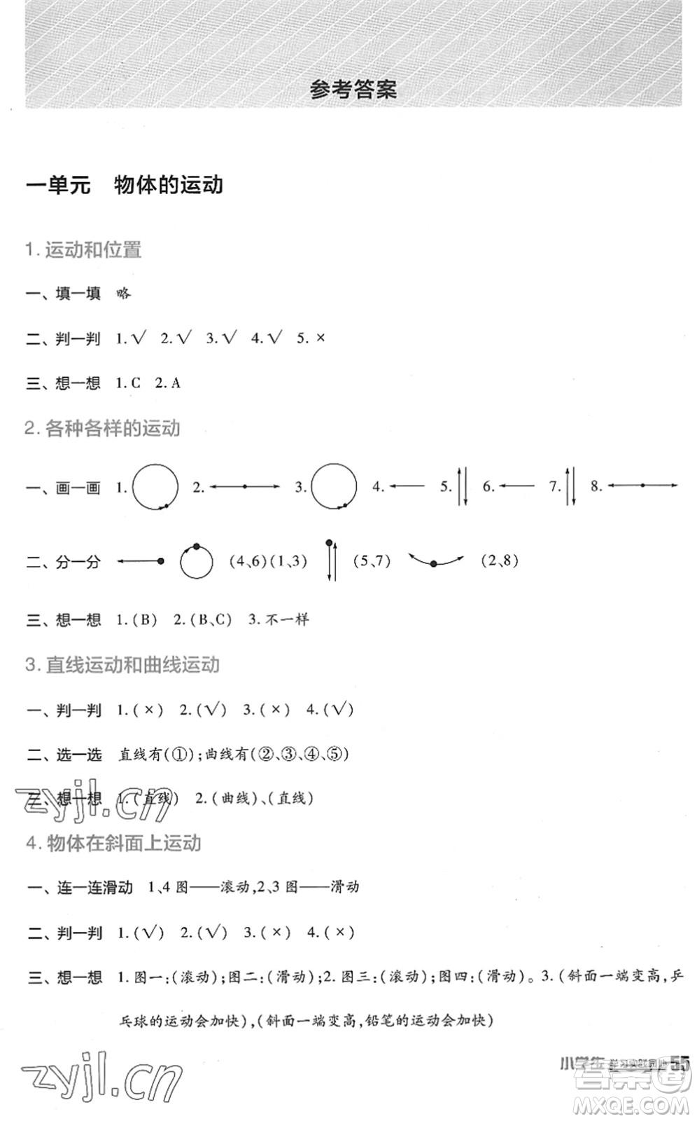 四川教育出版社2022新課標(biāo)小學(xué)生學(xué)習(xí)實(shí)踐園地三年級(jí)科學(xué)下冊(cè)教科版答案