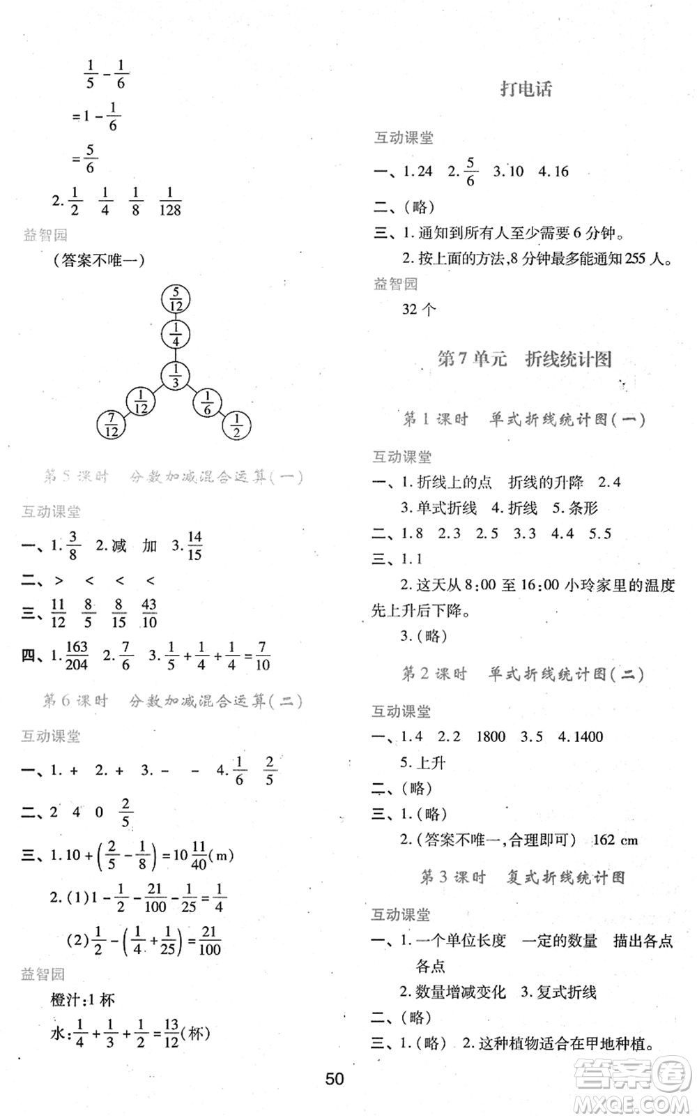 陜西人民教育出版社2022新課程學(xué)習(xí)與評價(jià)五年級數(shù)學(xué)下冊人教版答案