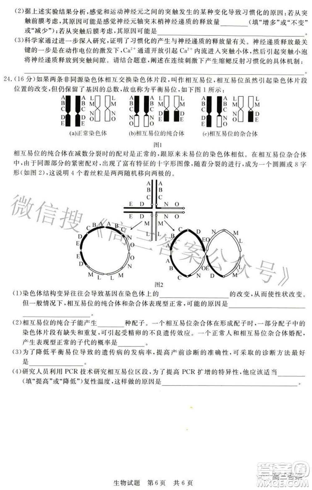 2022屆高三第二次T8聯(lián)考生物試題及答案