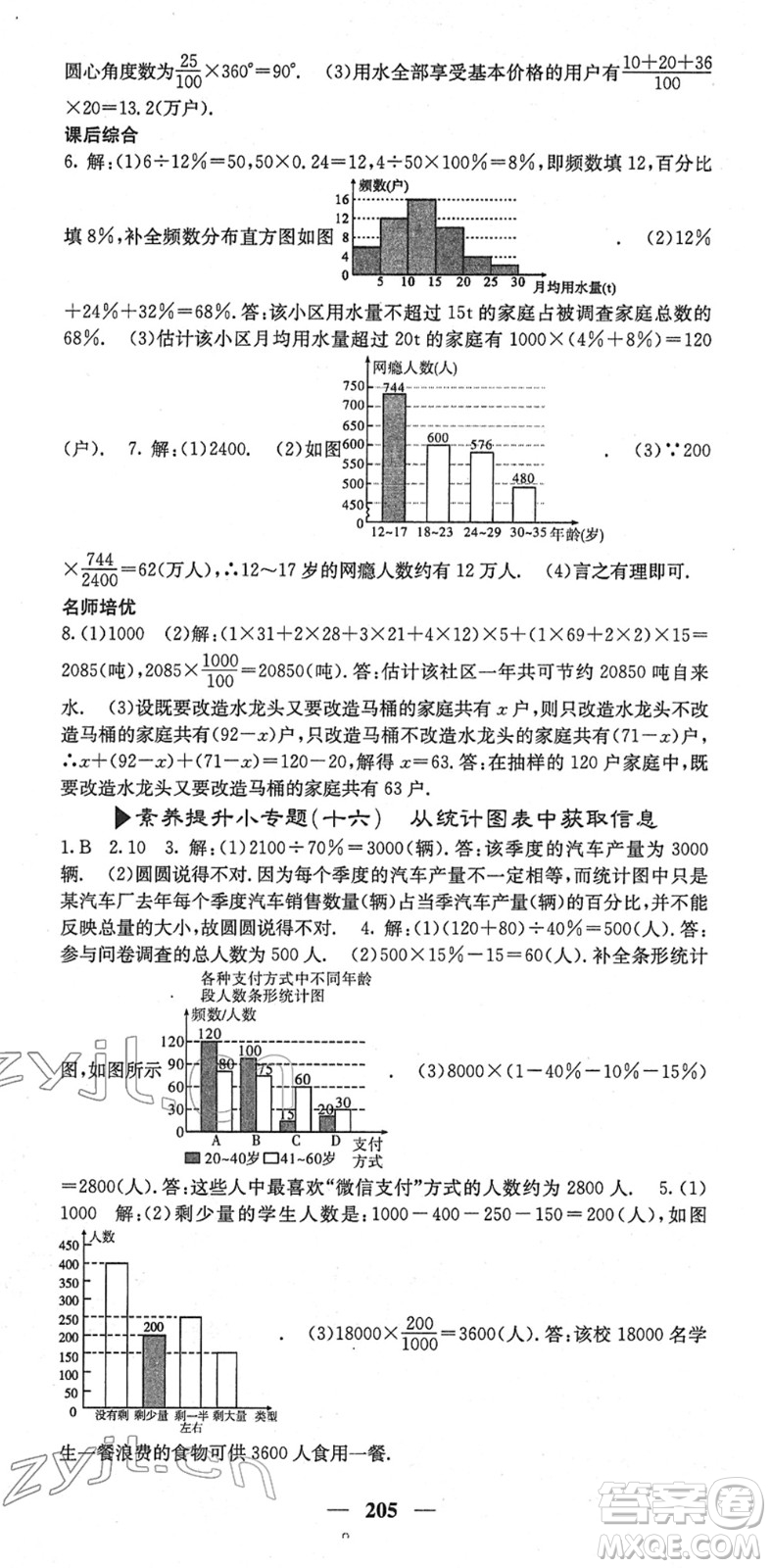 四川大學(xué)出版社2022名校課堂內(nèi)外七年級(jí)數(shù)學(xué)下冊(cè)RJ人教版云南專版答案