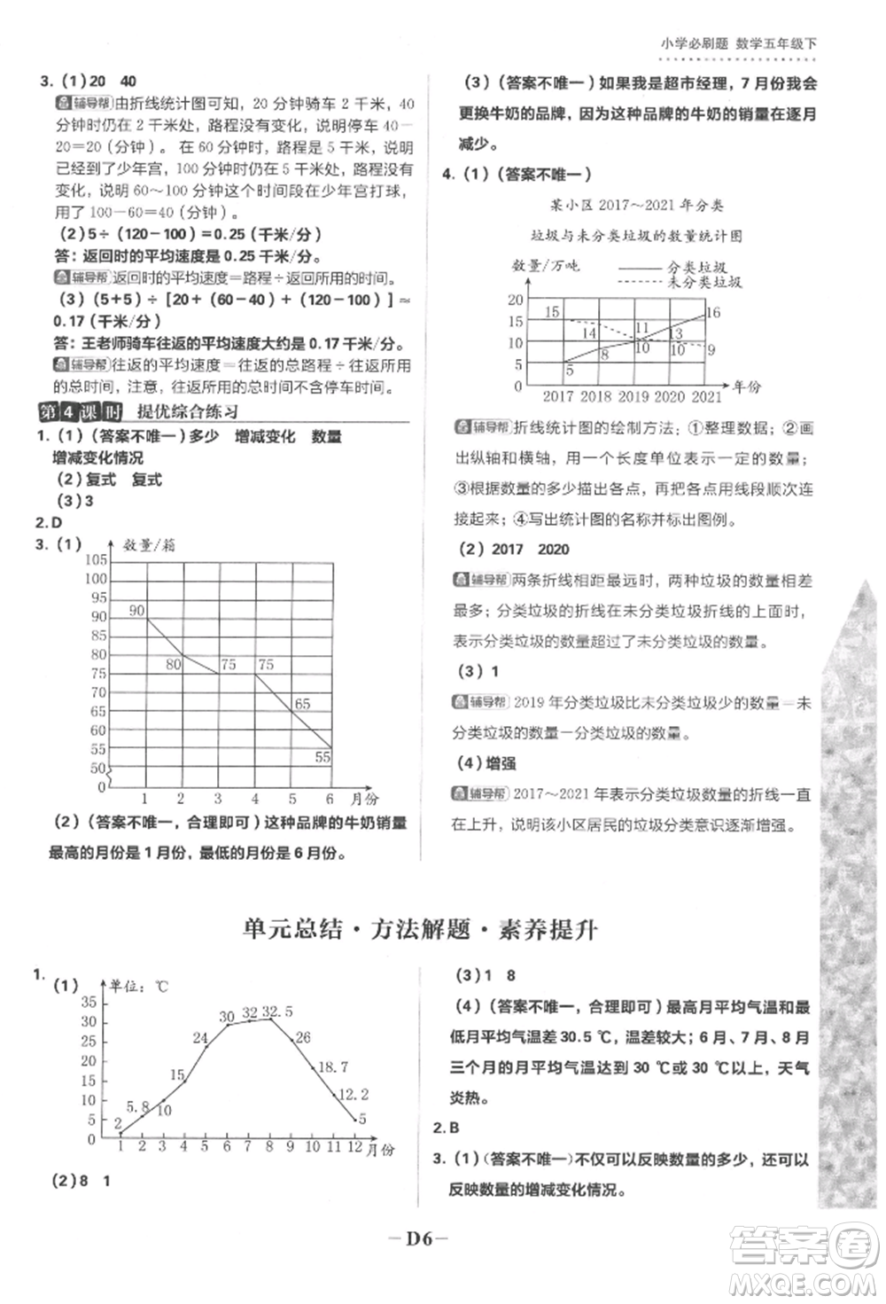 首都師范大學(xué)出版社2022小學(xué)必刷題五年級(jí)數(shù)學(xué)下冊(cè)蘇教版參考答案