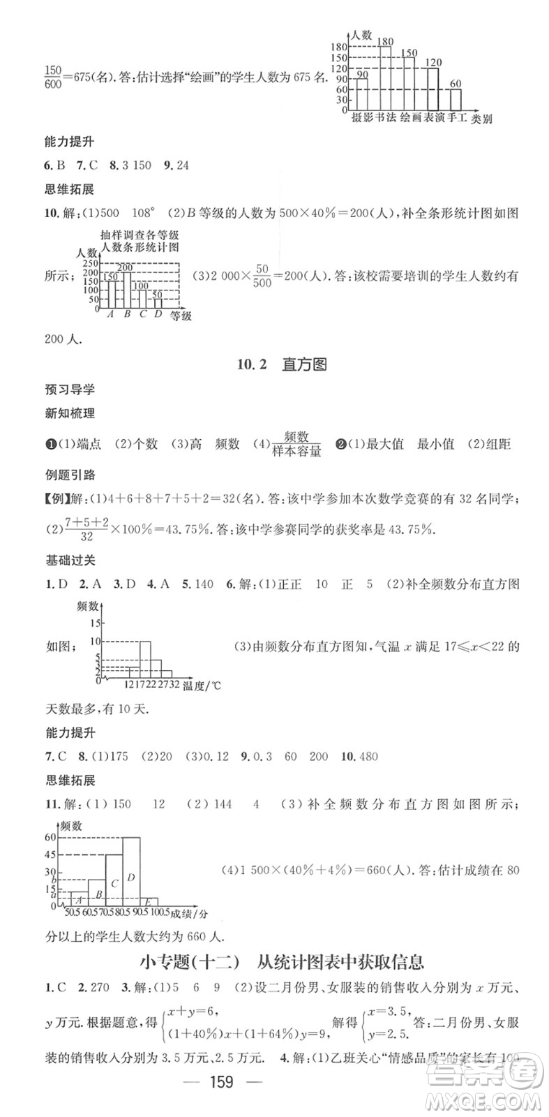 江西教育出版社2022名師測控七年級數(shù)學(xué)下冊RJ人教版答案