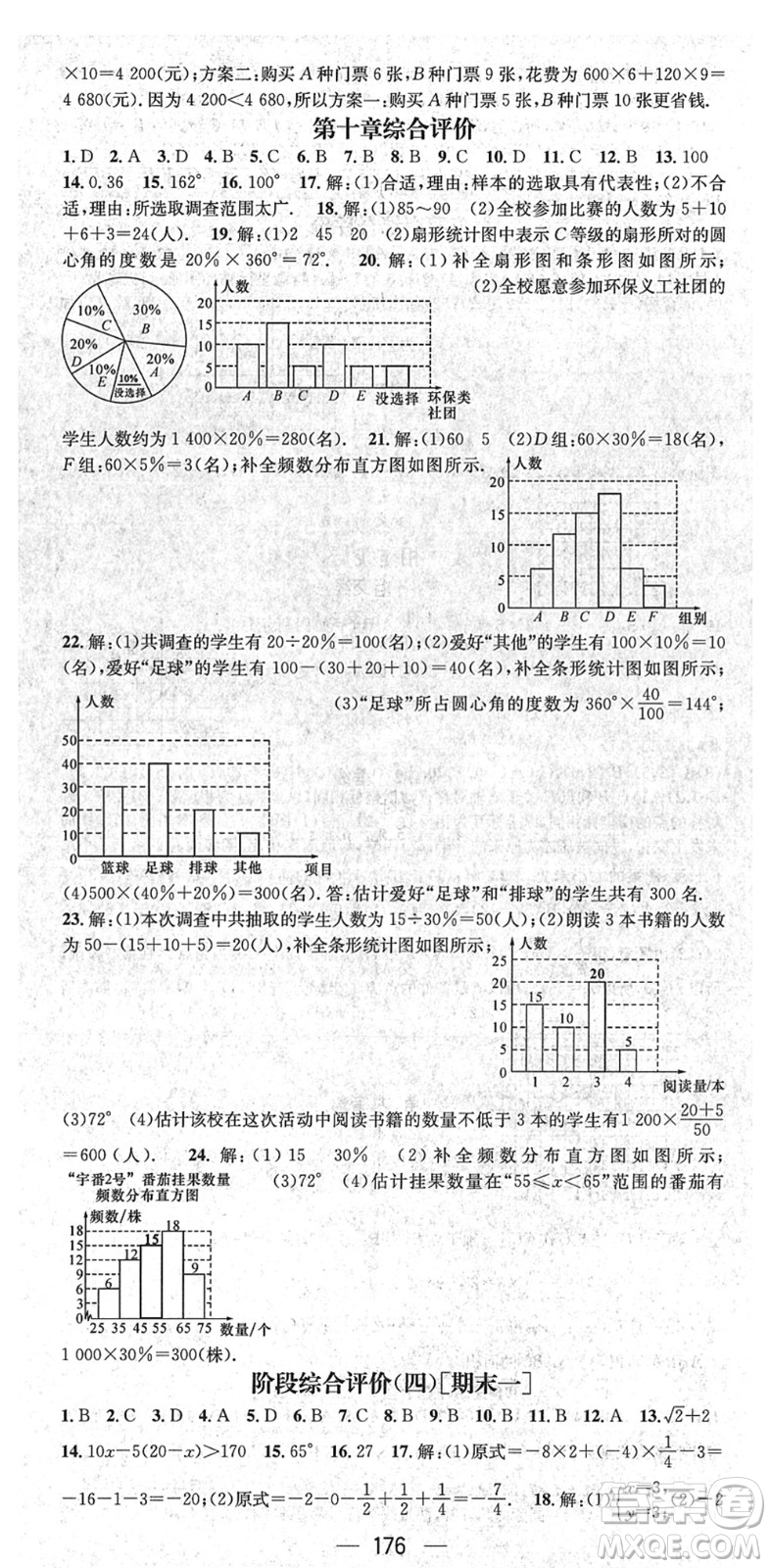 新世紀(jì)出版社2022名師測控七年級數(shù)學(xué)下冊RJ人教版遵義專版答案