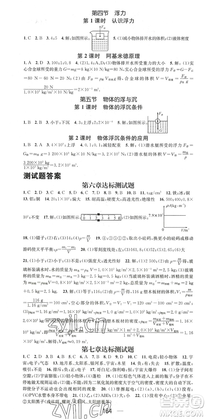 廣東經(jīng)濟(jì)出版社2022名師測(cè)控八年級(jí)物理下冊(cè)SK蘇科版陜西專版答案