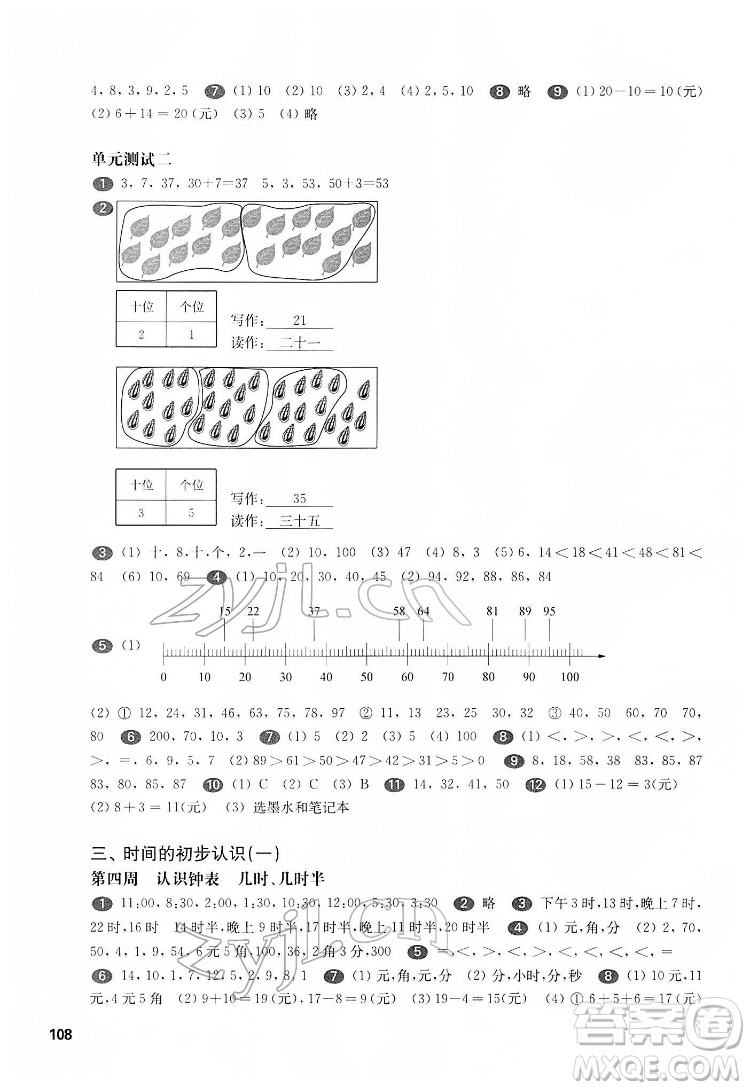 華東師范大學(xué)出版社2022一課一練一年級(jí)數(shù)學(xué)第二學(xué)期華東師大版答案