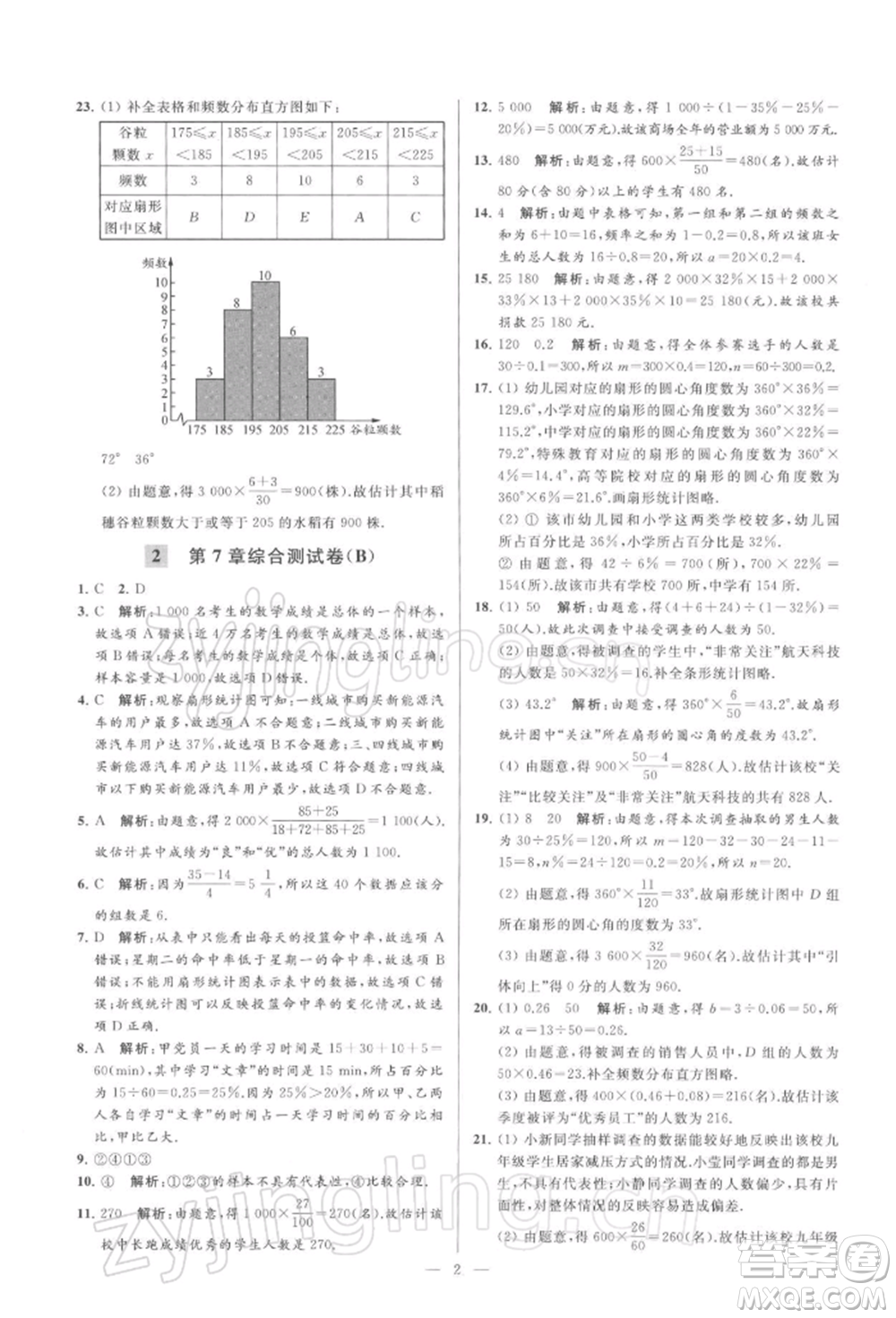 云南美術(shù)出版社2022亮點(diǎn)給力大試卷八年級(jí)下冊(cè)數(shù)學(xué)蘇科版參考答案