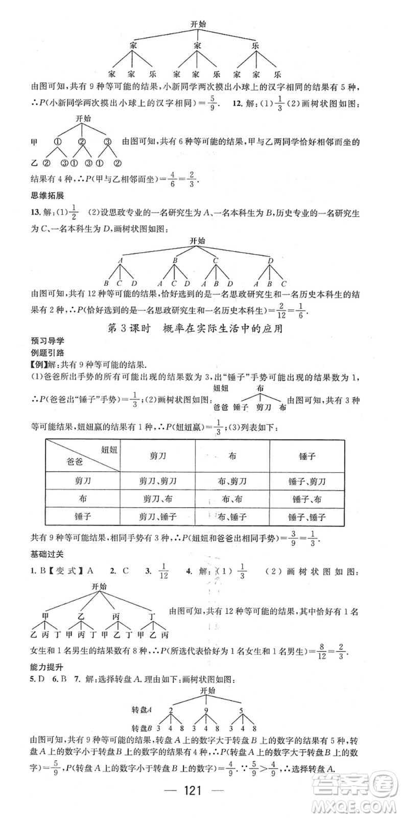 江西教育出版社2022名師測控九年級數(shù)學下冊HK滬科版答案