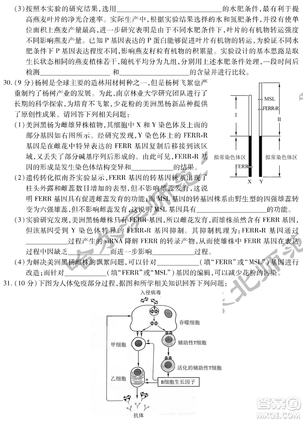 2022屆東北三省三校高三第二次聯(lián)合模擬考試?yán)砜凭C合能力測(cè)試試題及答案