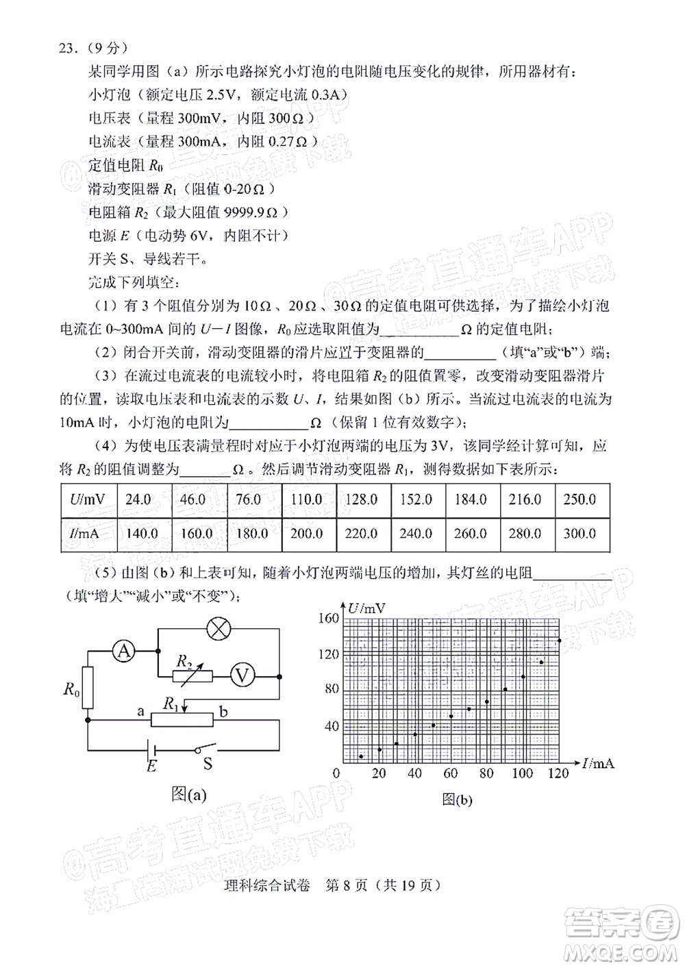 長春市2022屆高三質(zhì)量監(jiān)測三線上考試?yán)砜凭C合試題及答案