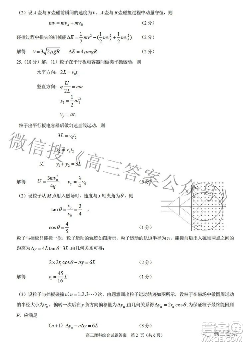 合肥市2022年高三第二次教學(xué)質(zhì)量檢測(cè)理科綜合試題及答案