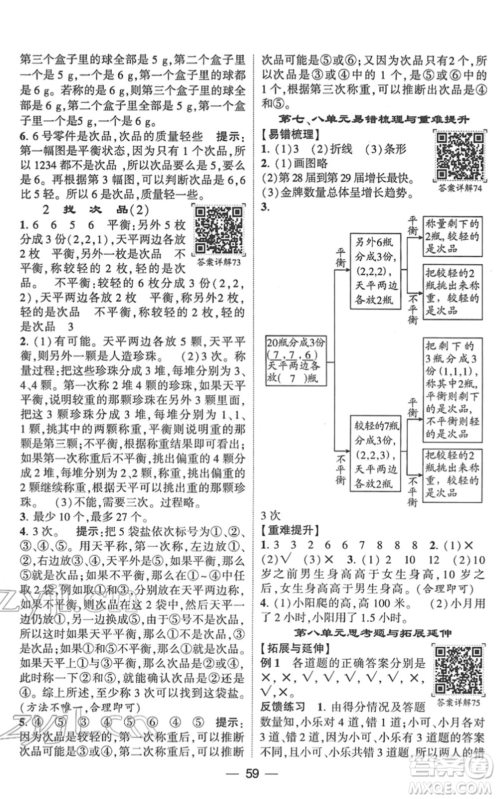 河海大學(xué)出版社2022學(xué)霸棒棒堂同步提優(yōu)五年級(jí)數(shù)學(xué)下冊RJ人教版答案