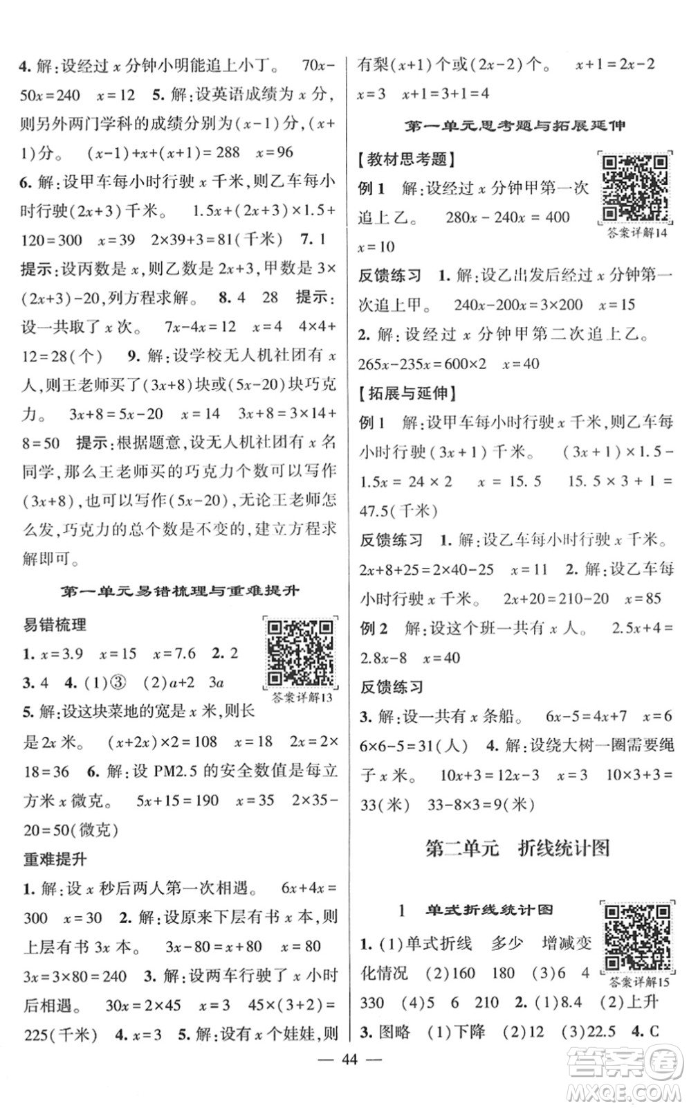 河海大學出版社2022學霸棒棒堂同步提優(yōu)五年級數(shù)學下冊SJ蘇教版答案