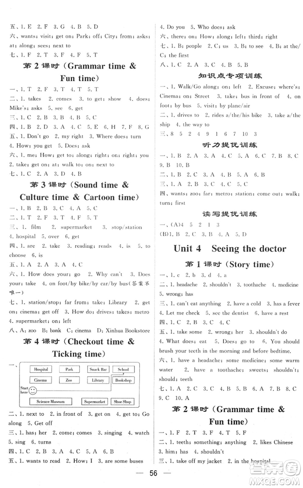 河海大學出版社2022學霸棒棒堂同步提優(yōu)五年級英語下冊江蘇版答案