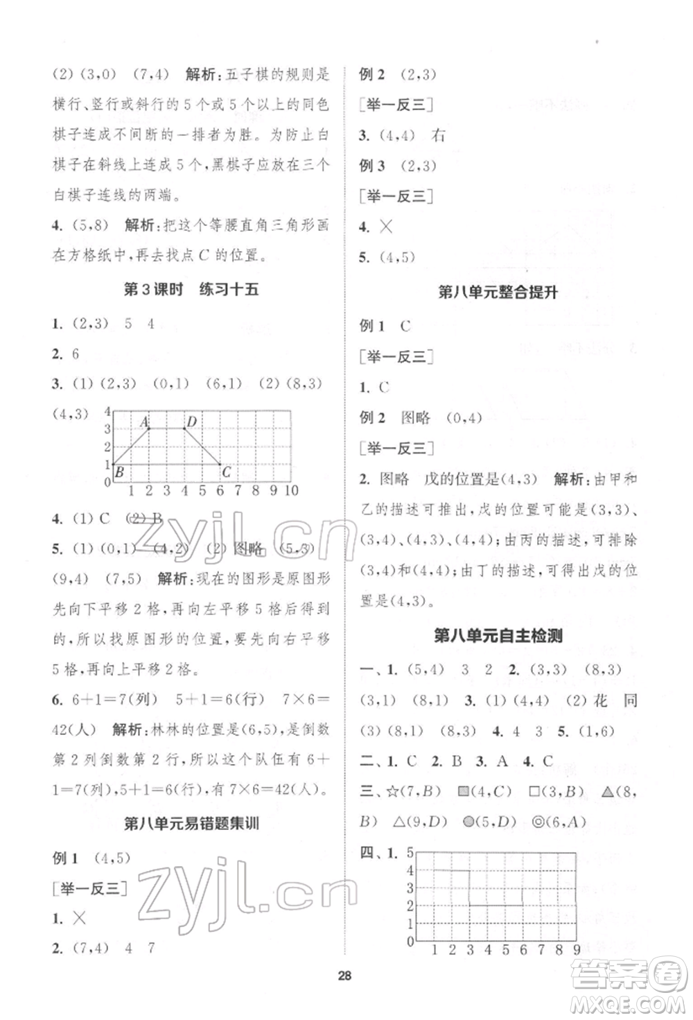 蘇州大學(xué)出版社2022金鑰匙1+1課時(shí)作業(yè)四年級(jí)下冊(cè)數(shù)學(xué)江蘇版參考答案