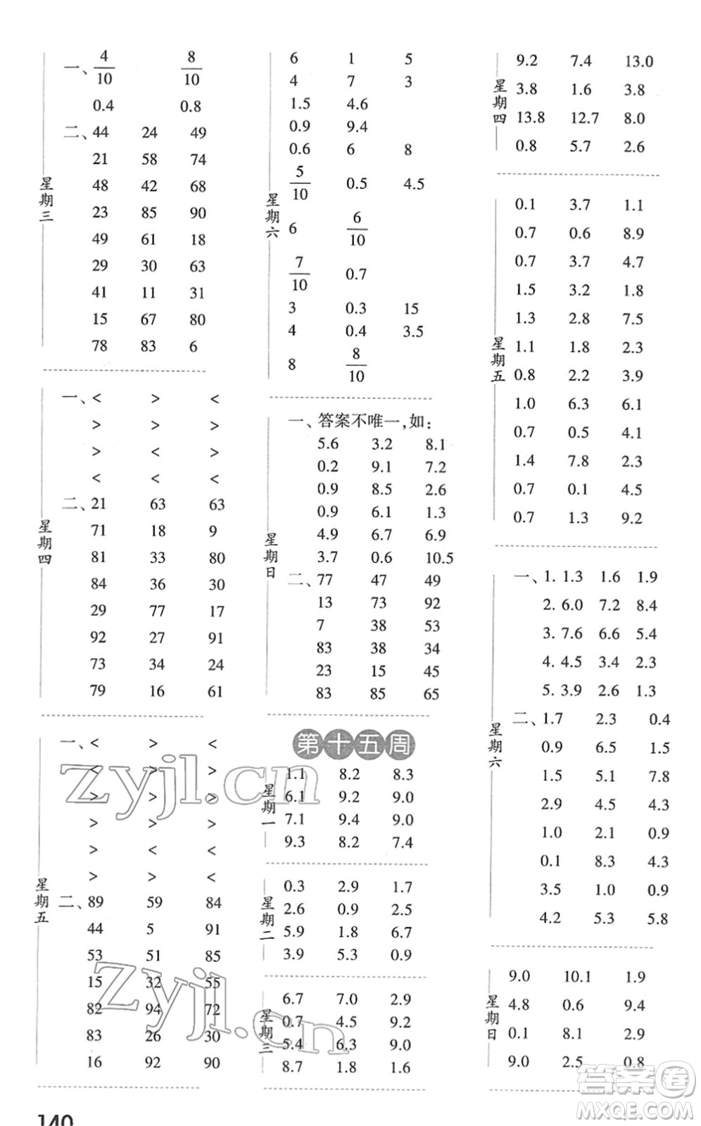 寧夏人民教育出版社2022經(jīng)綸學(xué)典口算達(dá)人三年級(jí)數(shù)學(xué)下冊(cè)江蘇國(guó)標(biāo)版答案