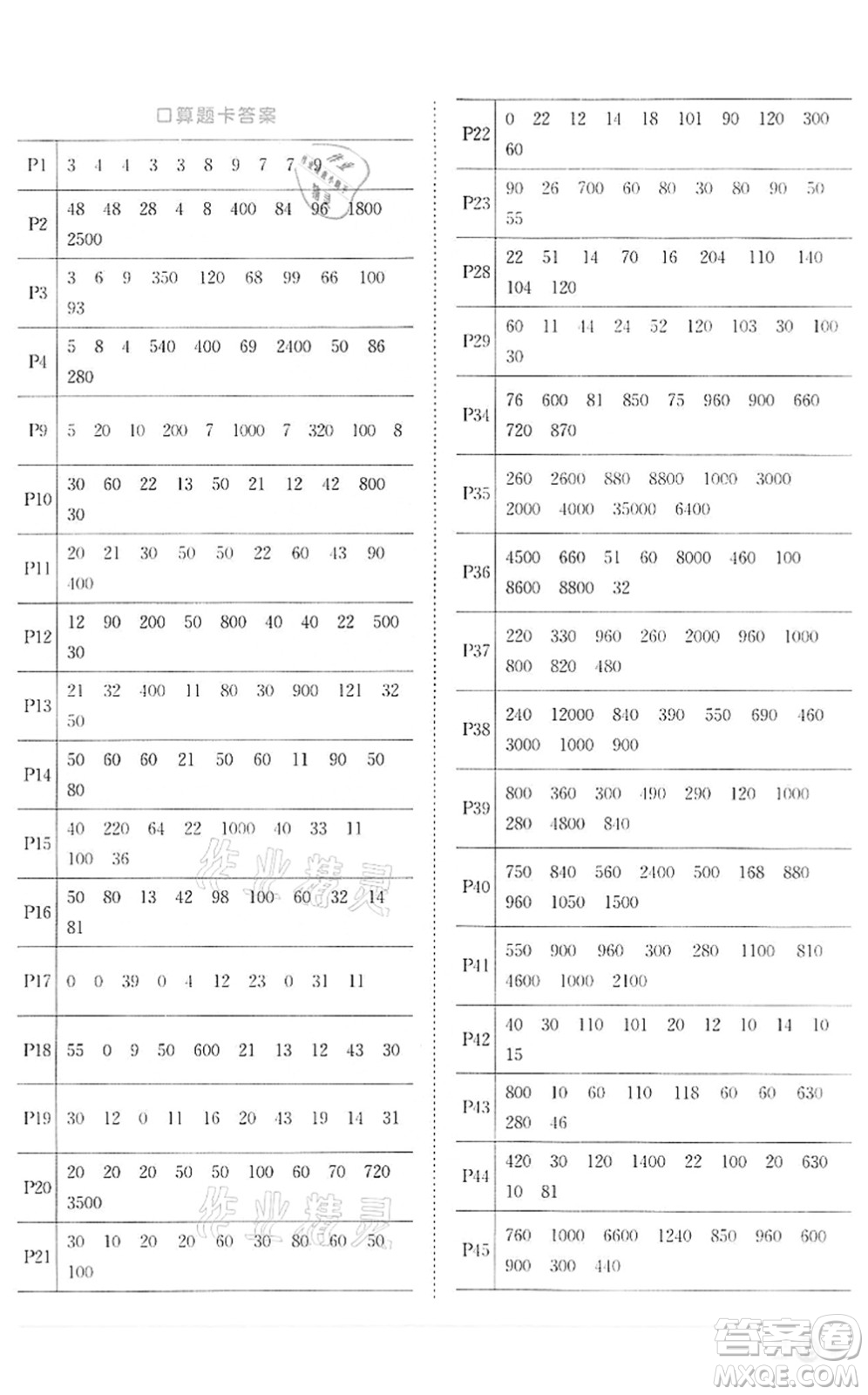 浙江教育出版社2022陽光同學課時達標訓練三年級數(shù)學下冊R人教版浙江專版答案