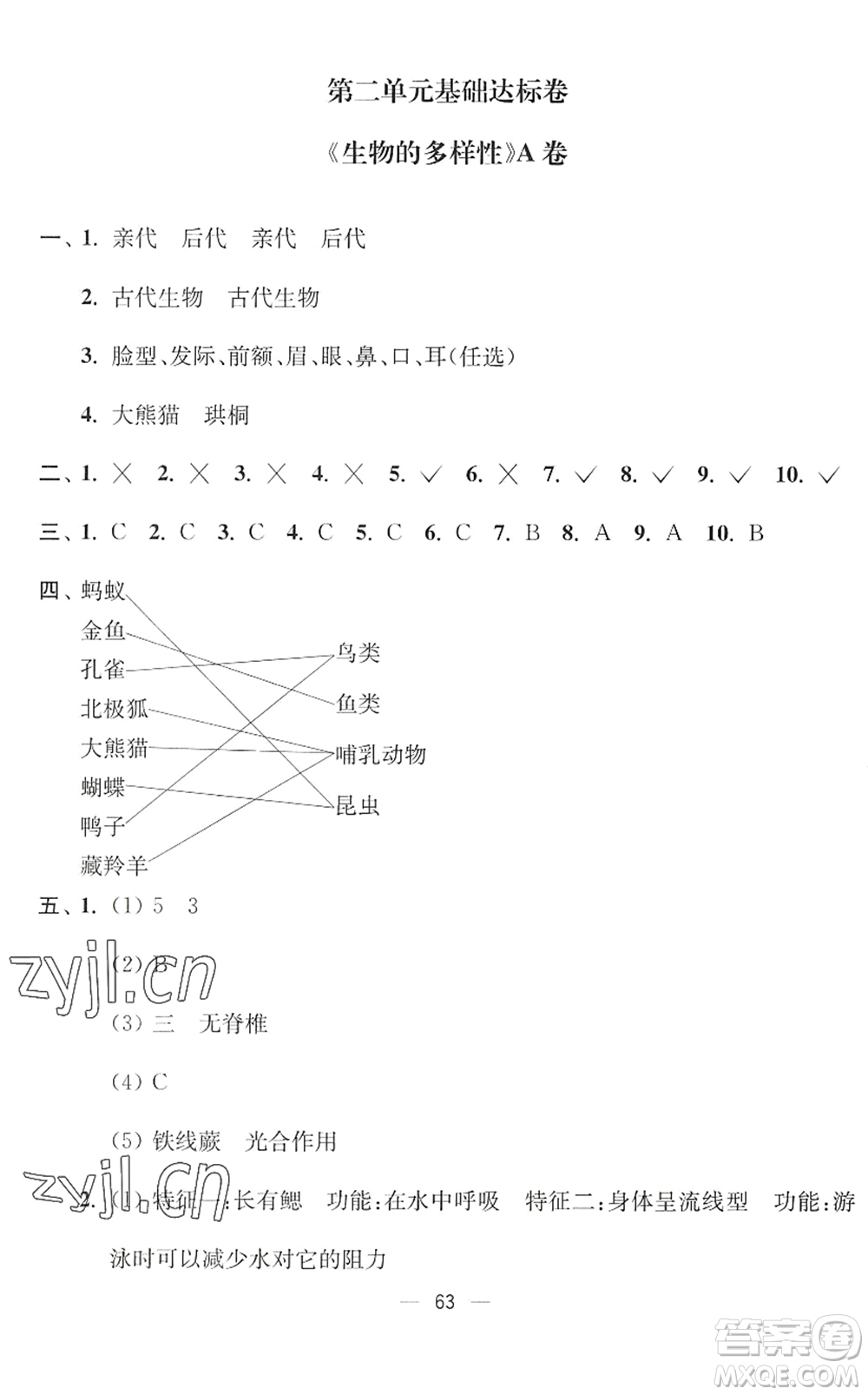 延邊大學(xué)出版社2022江蘇好卷六年級(jí)科學(xué)下冊(cè)教科版答案