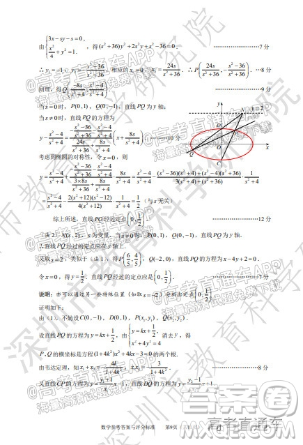 2022年深圳市高三年級(jí)第二次調(diào)研考試數(shù)學(xué)試題及答案