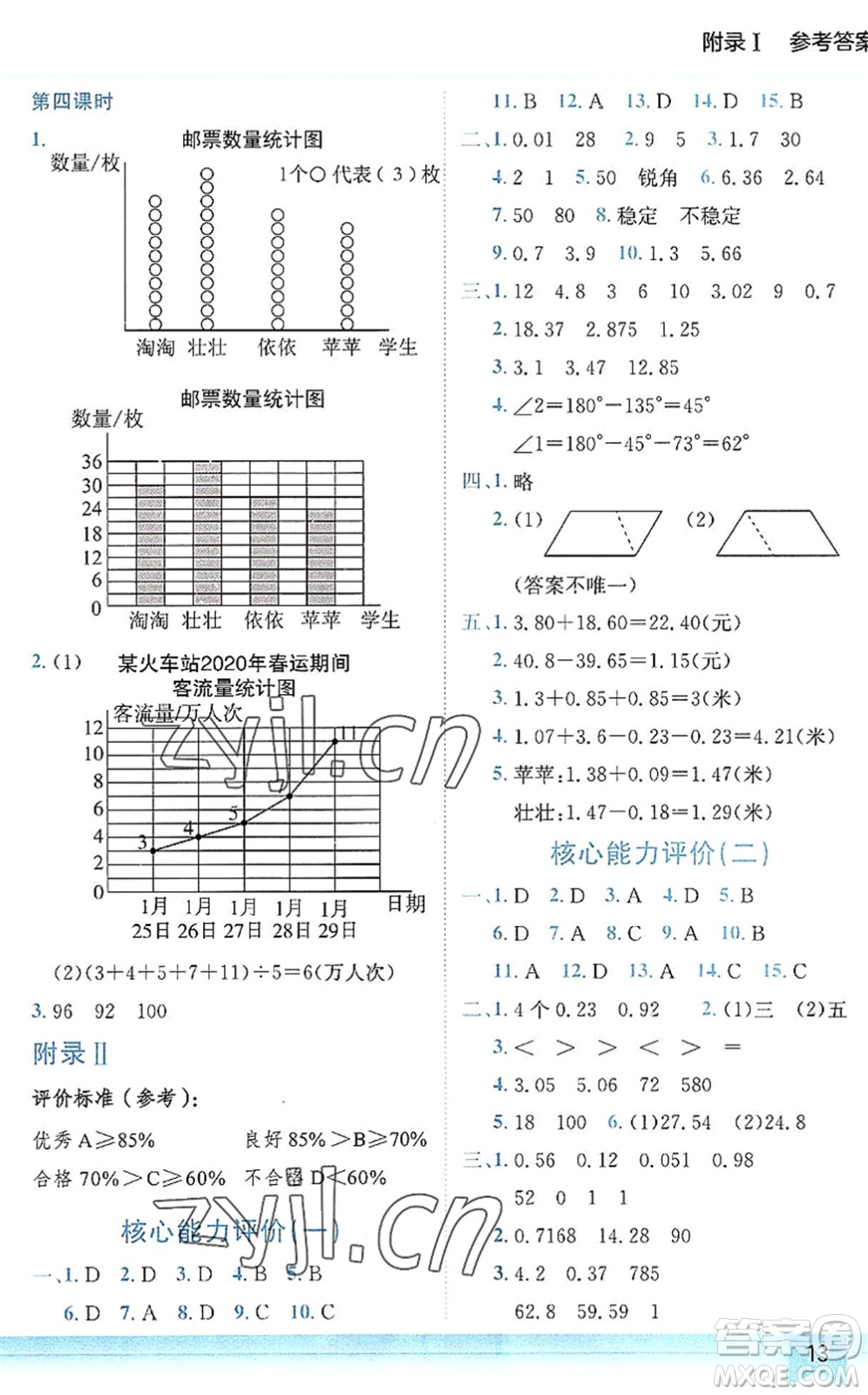 龍門書局2022黃岡小狀元作業(yè)本四年級數(shù)學下冊BS北師版答案