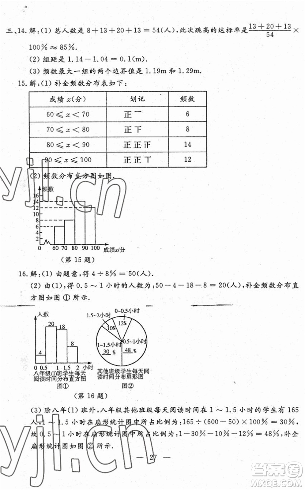 吉林教育出版社2022文曲星跟蹤測試卷七年級數(shù)學下冊人教版答案