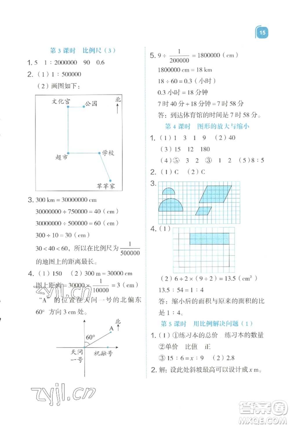 浙江教育出版社2022新東方優(yōu)學(xué)練六年級(jí)下冊(cè)數(shù)學(xué)人教版參考答案