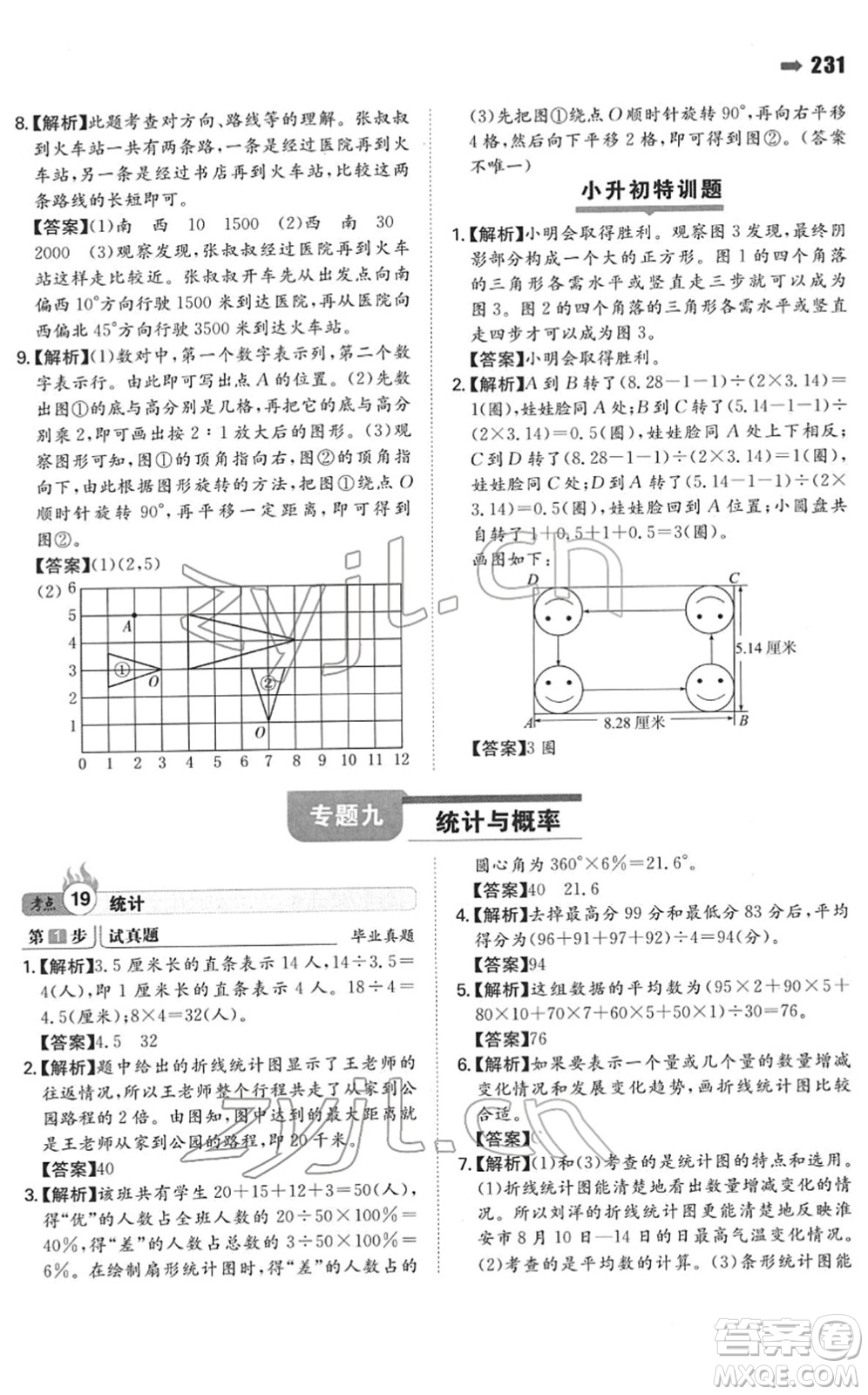 湖南教育出版社2022一本名校沖刺必備方案小升初數(shù)學(xué)人教版答案