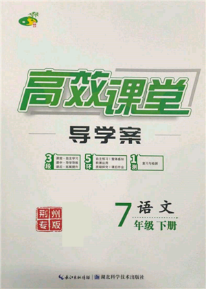 湖北科學(xué)技術(shù)出版社2022高效課堂導(dǎo)學(xué)案七年級下冊語文人教版荊州專版參考答案