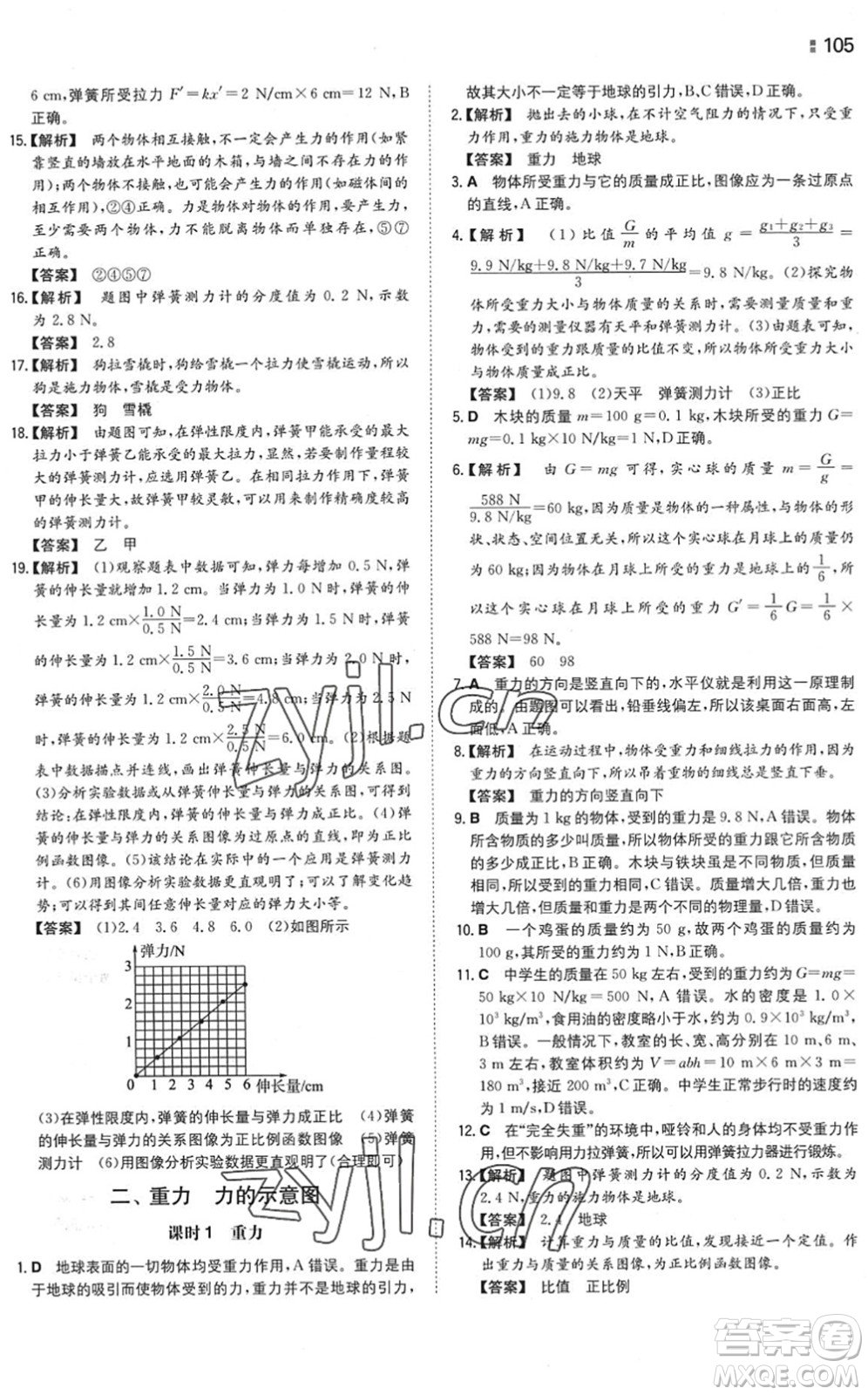 湖南教育出版社2022一本同步訓(xùn)練八年級物理下冊SK蘇科版答案